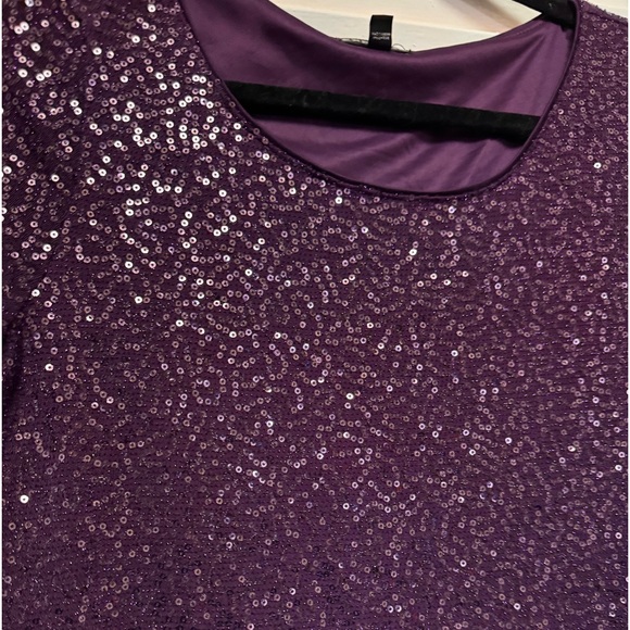 Express sparkly purple dress size medium - Picture 2 of 5